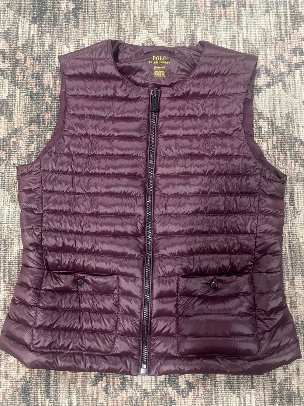 Polo by Ralph Lauren Quilted Plum Puffer Vest.  Women’s M